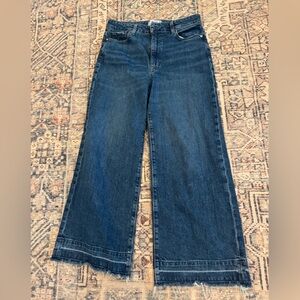PAIGE Dark Blue Straight Leg Jeans